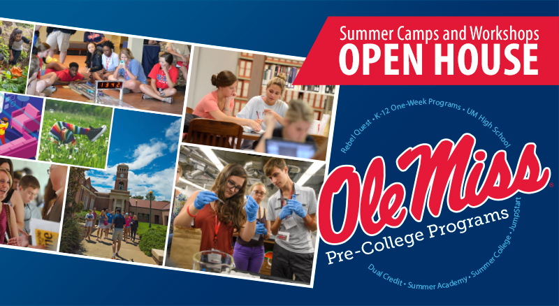 Summer Camps and Workshops Open House Graphic