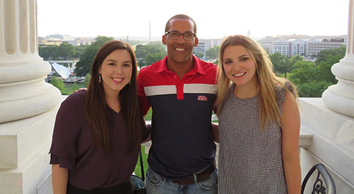 Dr. Marvin King and students in Washington DC