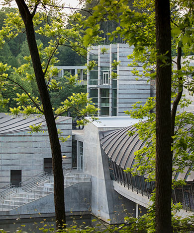 Crystal Bridges view from overlook