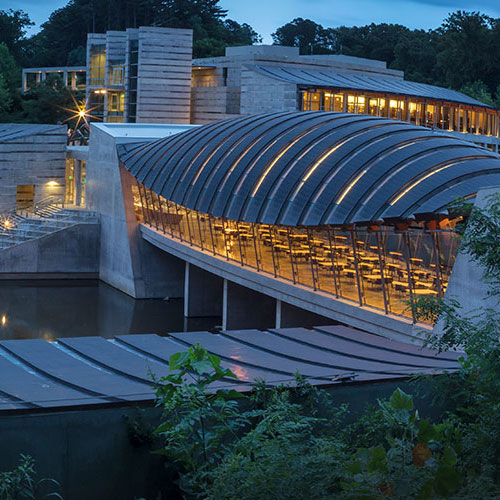 Crystal Bridges view from overlook