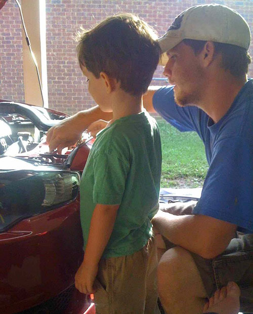 Jamie Cox and son, Ethan