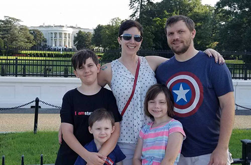 Jamie Cox and family in Washington, DC