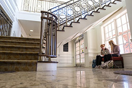 Interior lobby of the Lott building