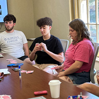 students playing game in classroom