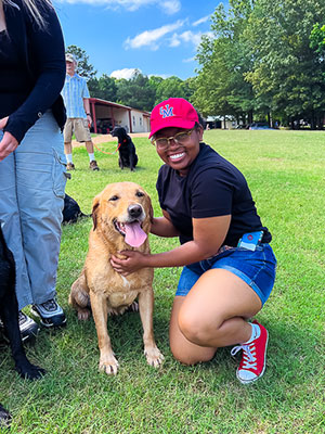 Edstart student with dog