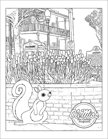 Oxford phonebooth coloring sheet