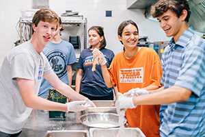 Students cooking