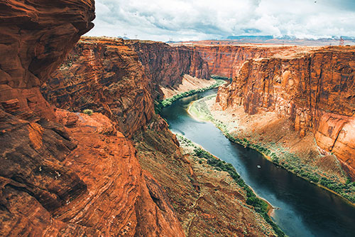 Dramatic landscape at the Grand Canyon National Park and the Colorado River