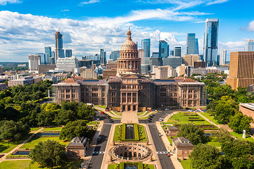 View of Capital Building in Austin Texas
