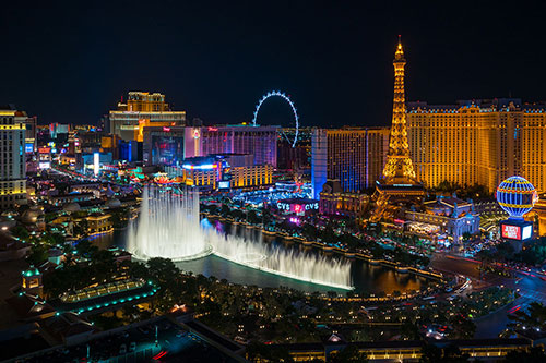 Las vegas casino strip at night