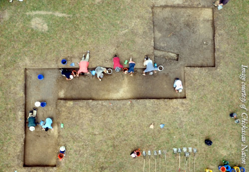 Archeological Dig from above perspective