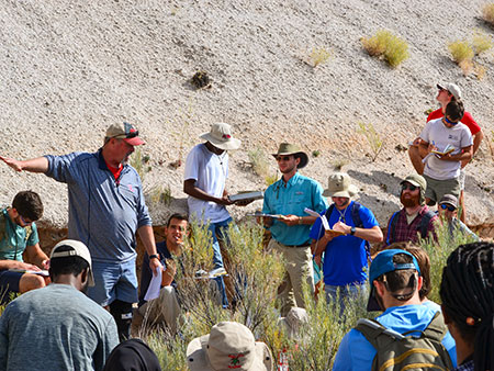 Students doing field work in Arizona during Study USA experience