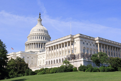 View of the US Capitol from the West Side, South Wing