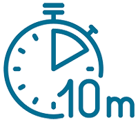 illustration of clock face showing 10 minutes