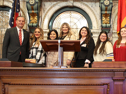 Teachers at the capital building